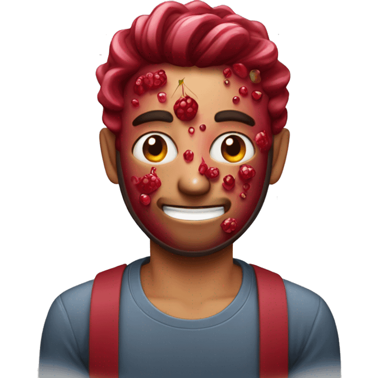 omni man with pomegranate juice on face emoji