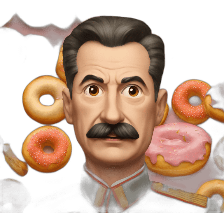 Stalin eats donuts emoji