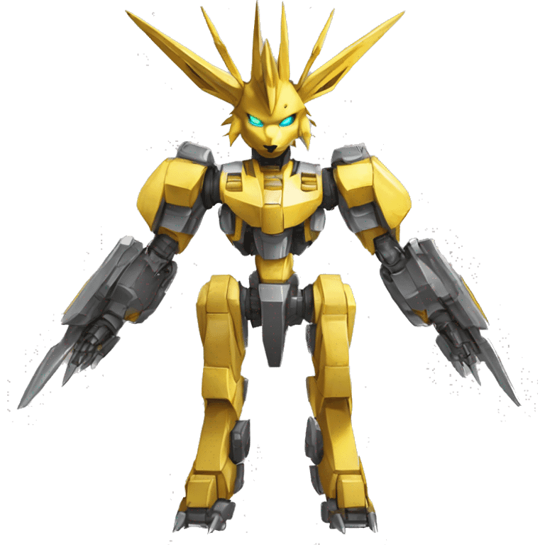 Mechanical Jolteon-Medabot-Mecha full body emoji