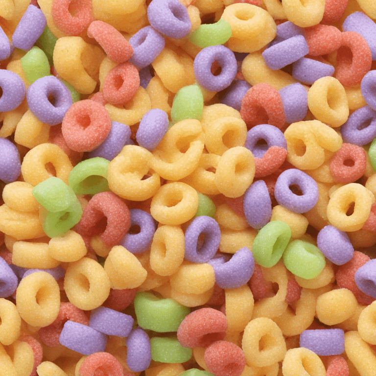 bowl of Fruit Loops cereal emoji