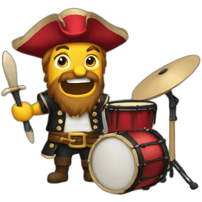 drumming pirate emoji