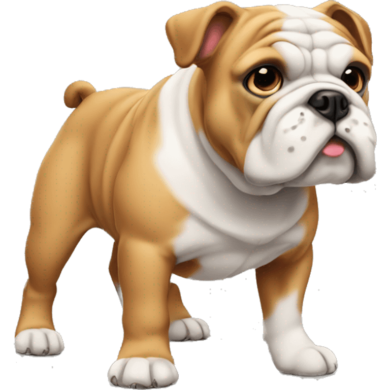 bulldog with black and tan fur emoji