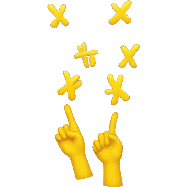 2 yellow hands making an XO si emoji