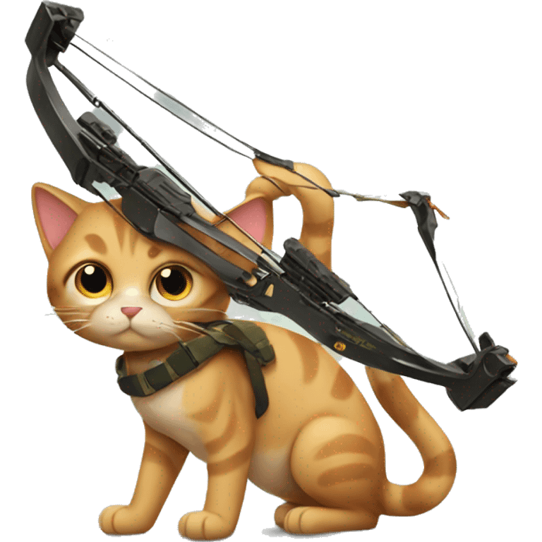 Cat with crossbow emoji