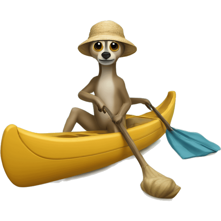 Um suricato fazendo canoa havaiana  emoji