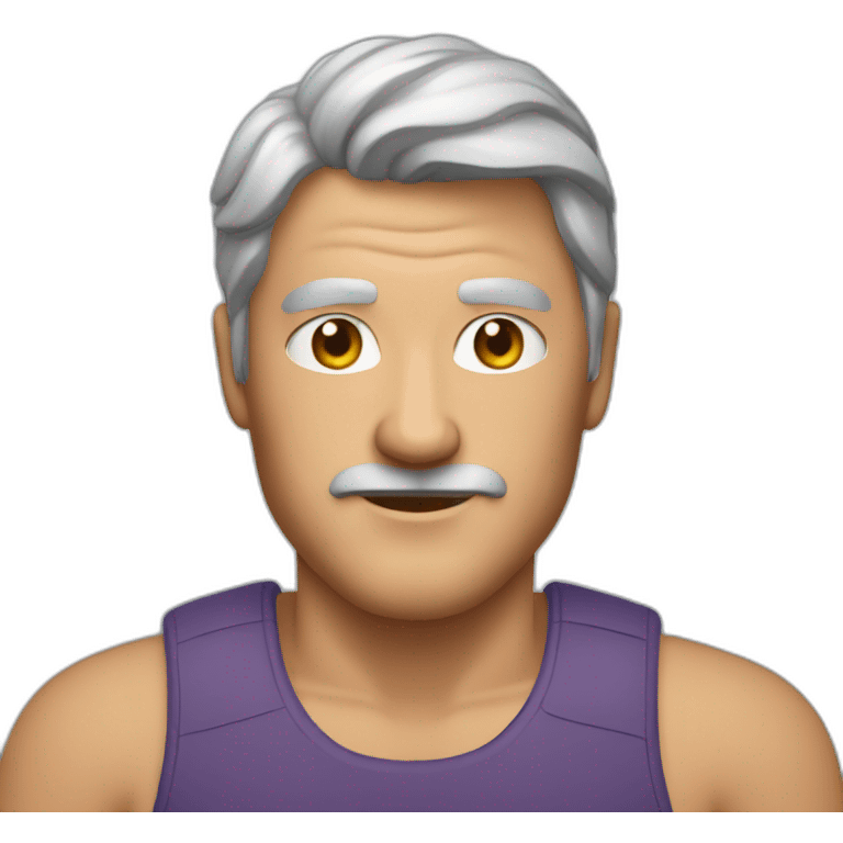 middle aged man in lycra emoji