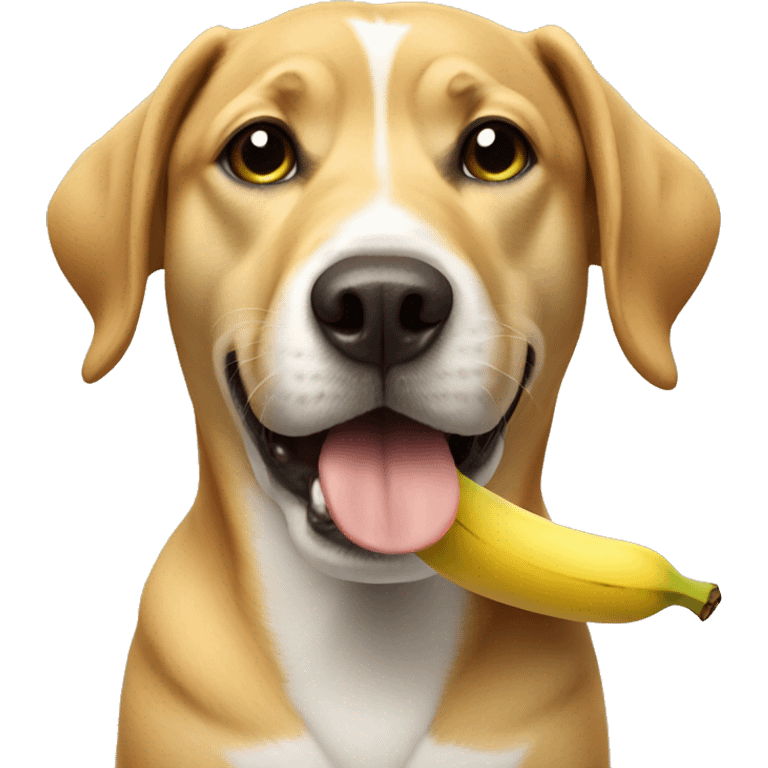 dog with banana emoji