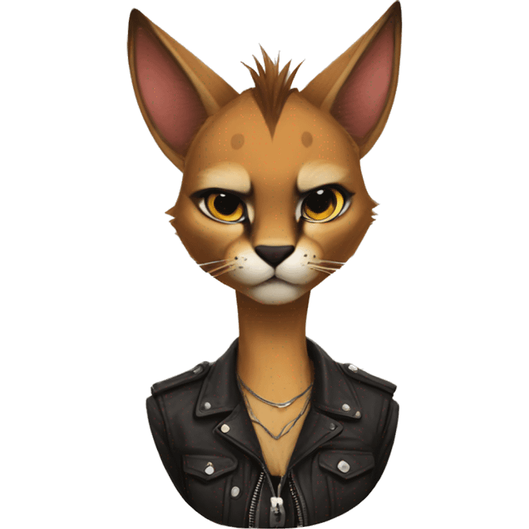 Anthro Punk Caracal emoji