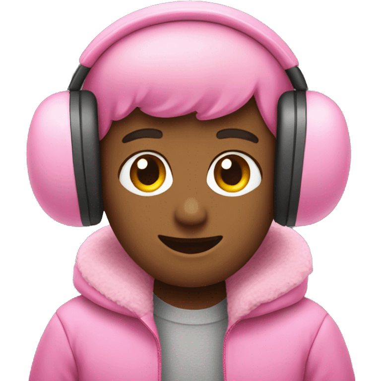 Pink ear muffs emoji