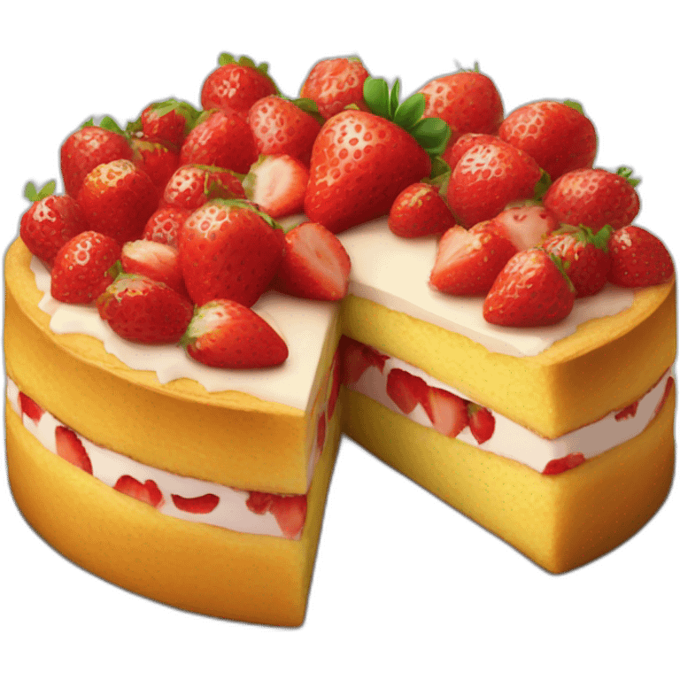 Torta con fresas emoji