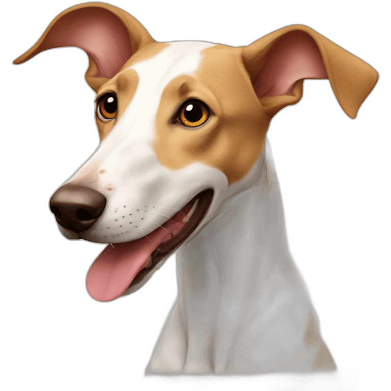 White Portuguese podenco dog emoji