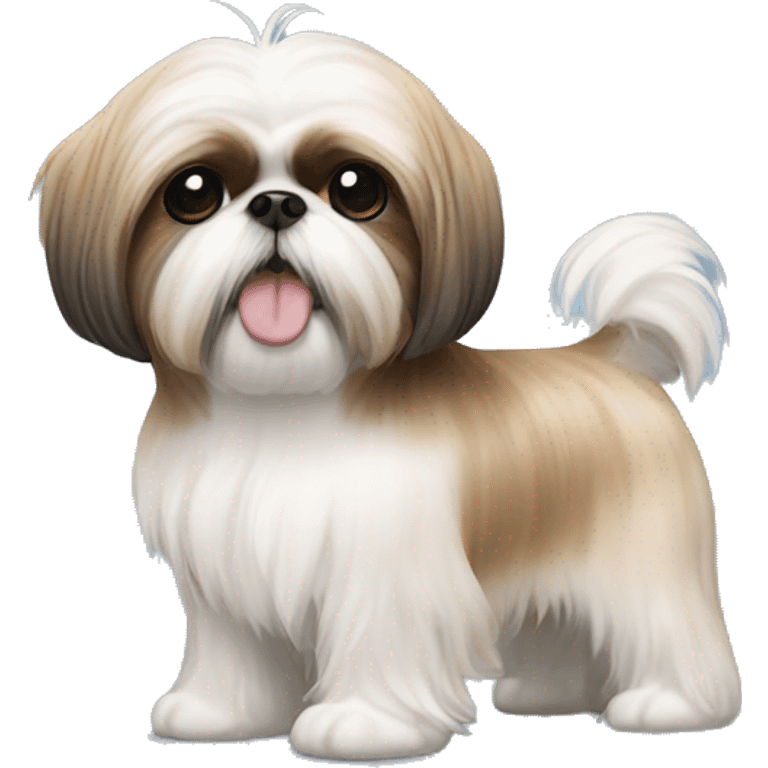 Miniature shih tzu with ling ear hair  emoji