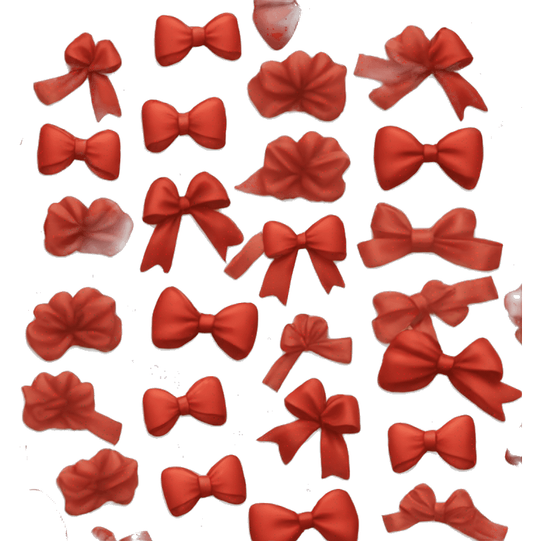 aesthetic red bow emoji