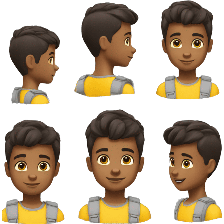  young black boy short short haircut paw patrol emoji