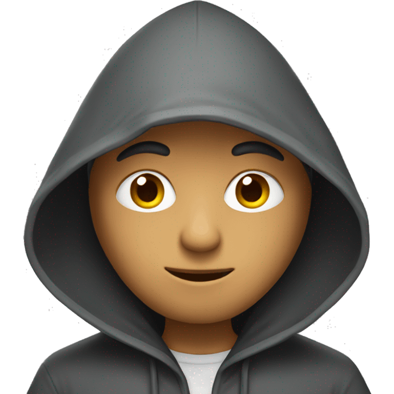 Hooded man emoji