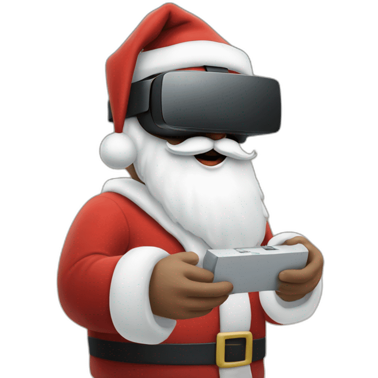 santa wearing vr headset emoji