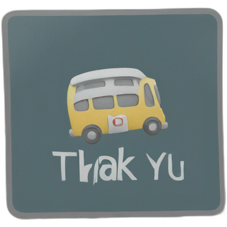 thank you on a trafic sign emoji