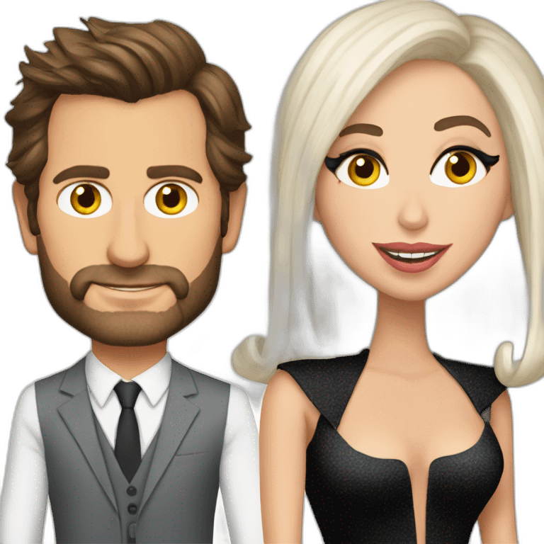 Lady Gaga et Bradley Cooper emoji