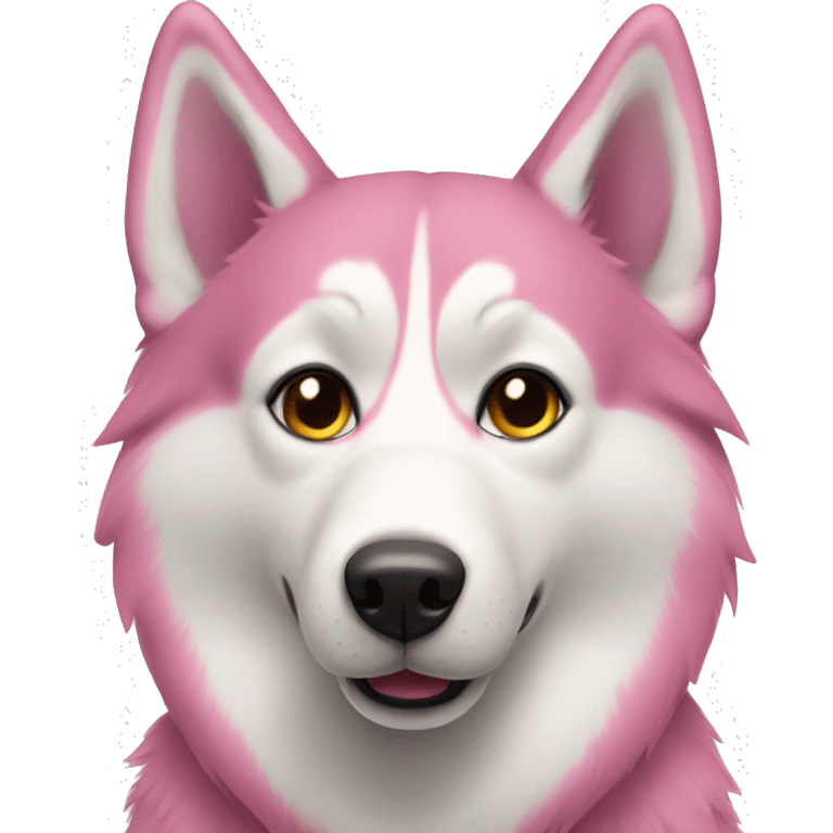 Pink husky  emoji