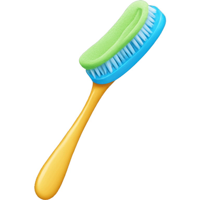 A sad toothbrush emoji