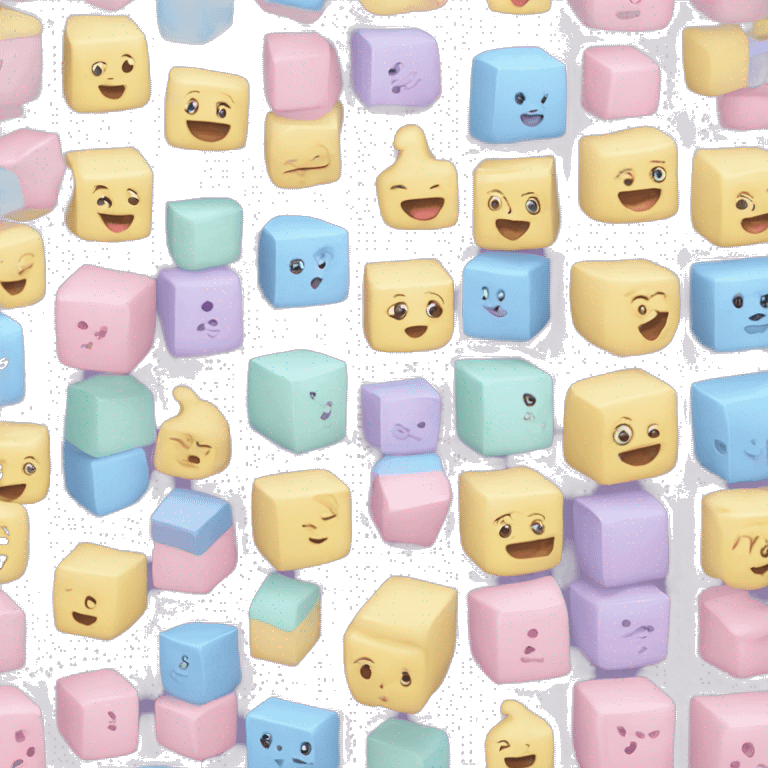 Pastel baby blocks emoji