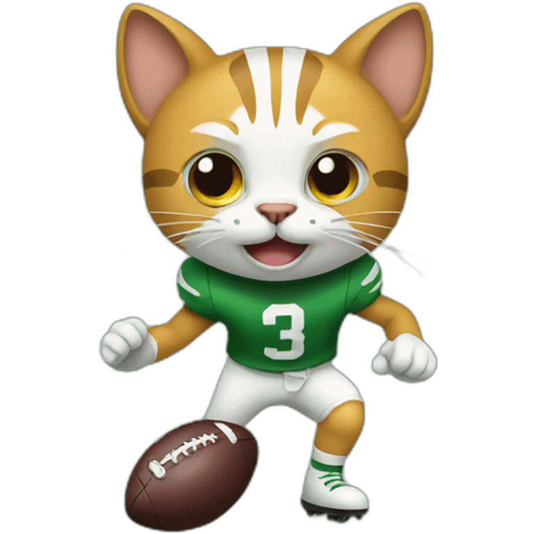 Cat playing football emoji