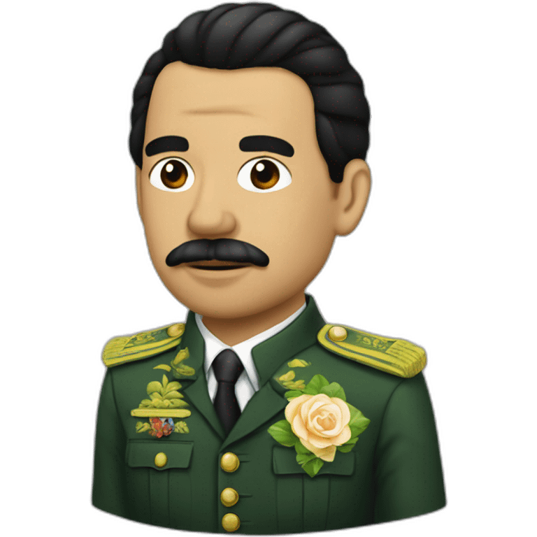 Daniel Ortega con una flor en el pelo emoji