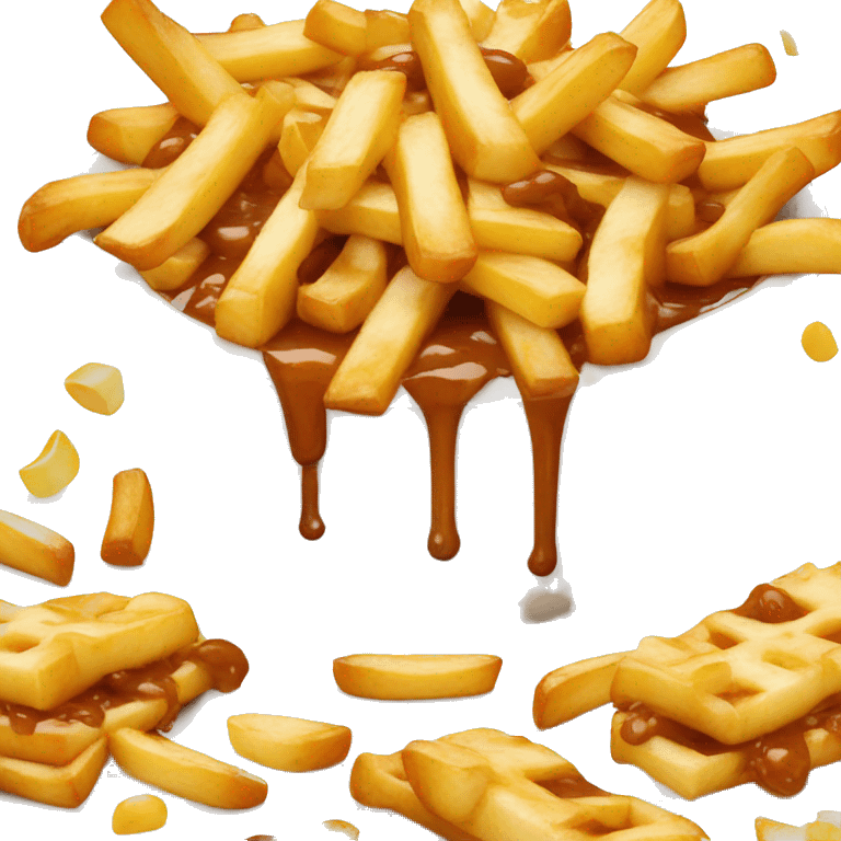 Poutine qui mange une poutine emoji