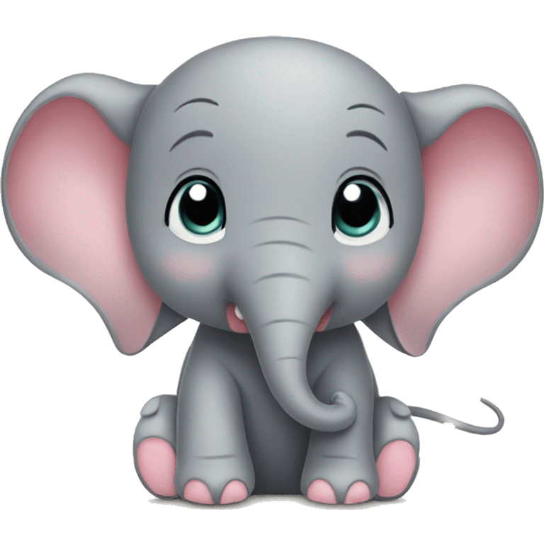 Cute elephant-mouse emoji