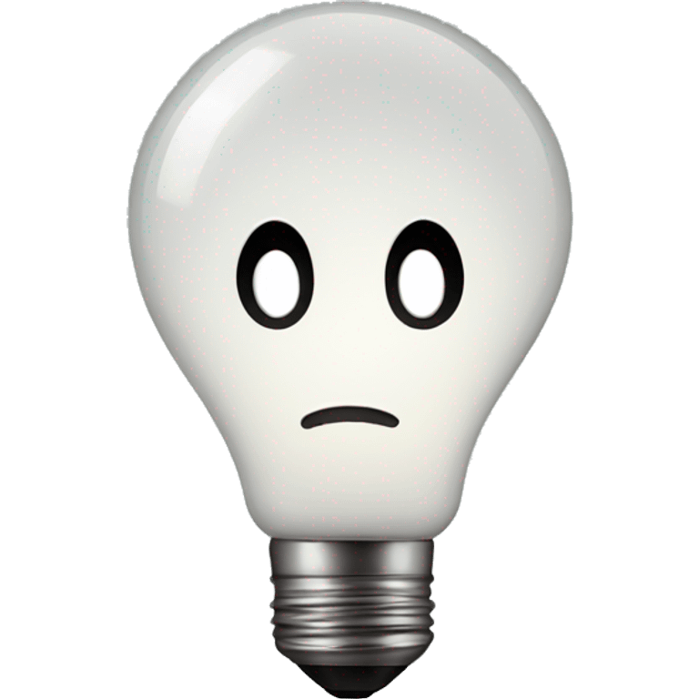 lightbulb with face emoji