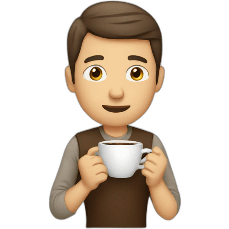 man drinking coffee emoji