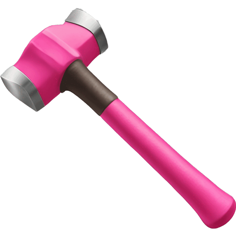 Realistic hot pink hammer isolated.  emoji