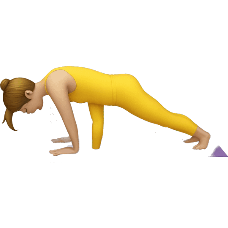 downward dog yoga yellow s emoji