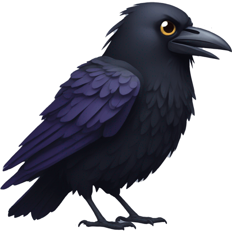 Cartoon raven that's angry emoji