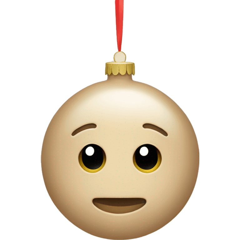 beige christmas ornament emoji