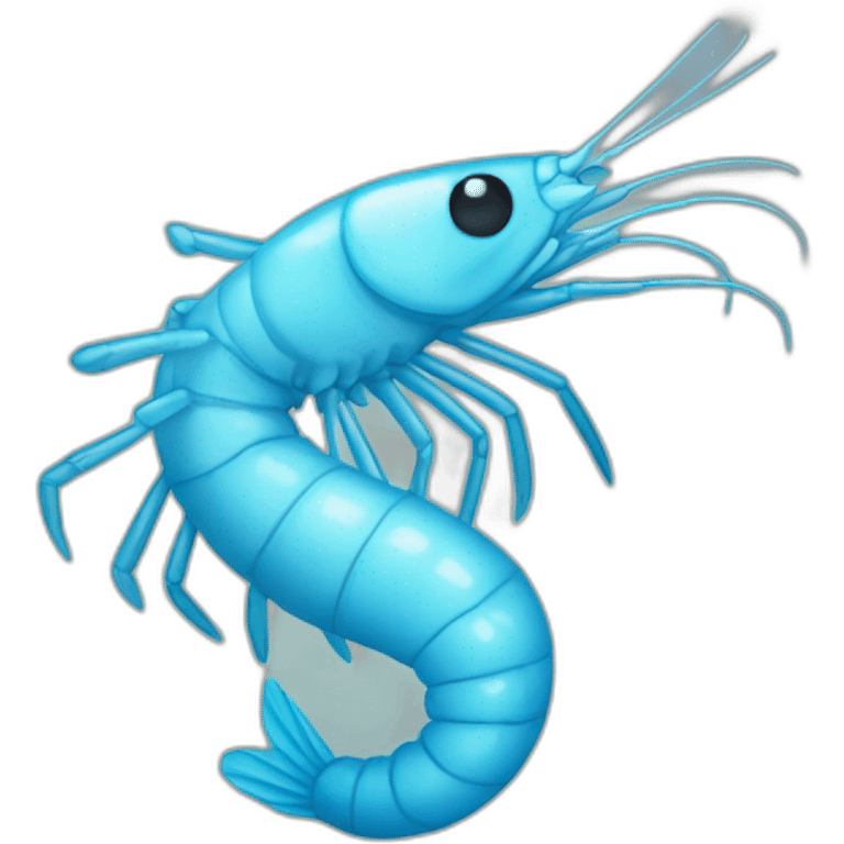 light blue shrimp emoji