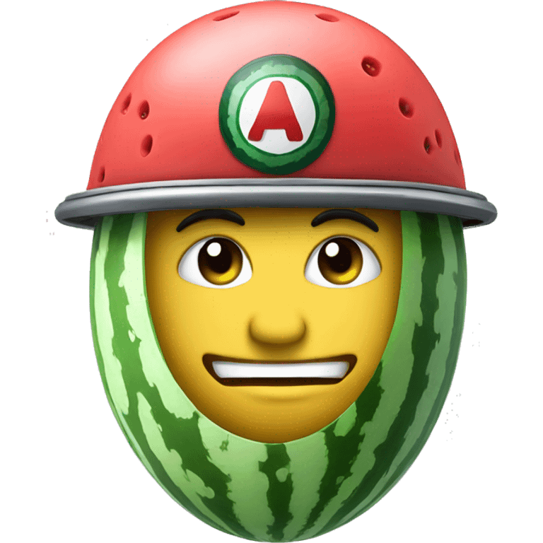 watermelon in solder helmet emoji