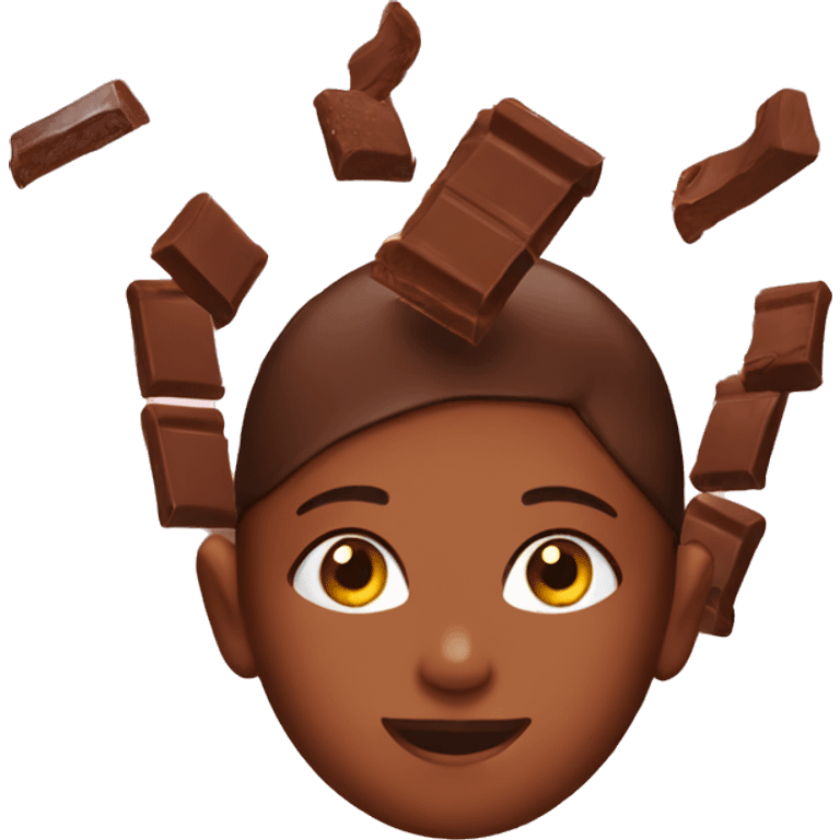 chocolate on girls head emoji