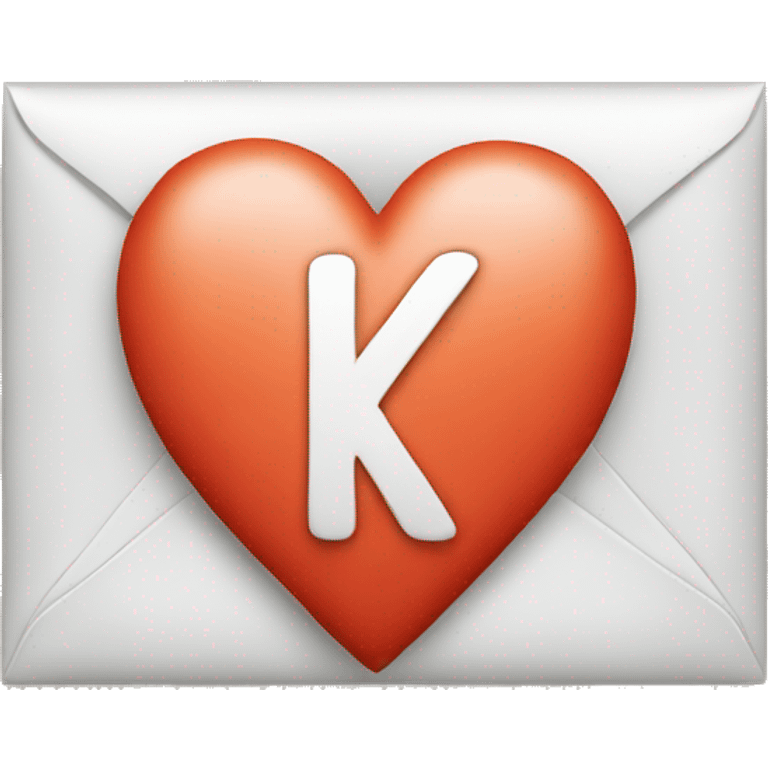 Letter K with harts around it emoji