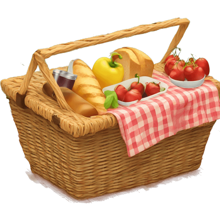 Picnic basket,  emoji