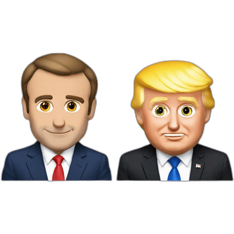 Emmanuel Macron et Donald Trump emoji