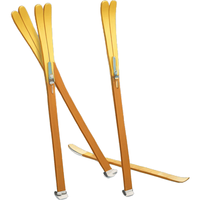 skis standing with sticks emoji