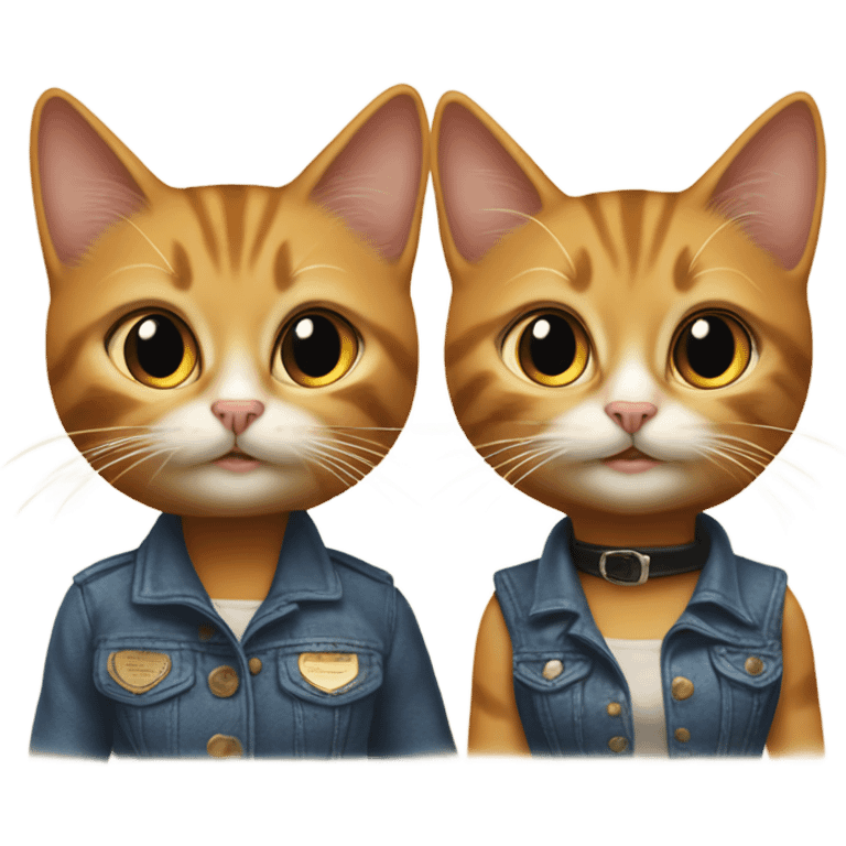 thelma and louise played by 2 cats emoji