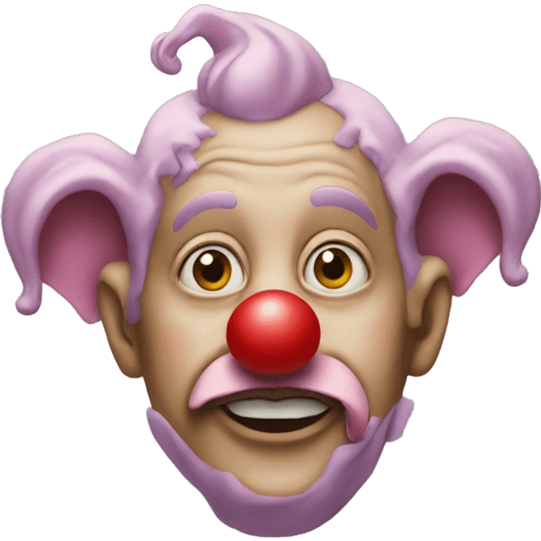 Clown with pig nose emoji