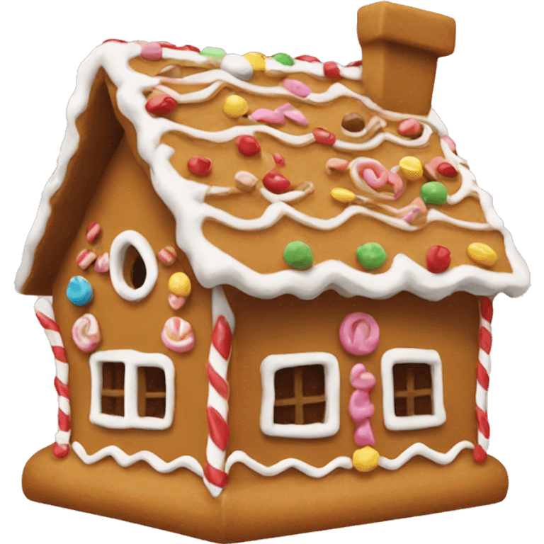 Bow on gingerbread house  emoji