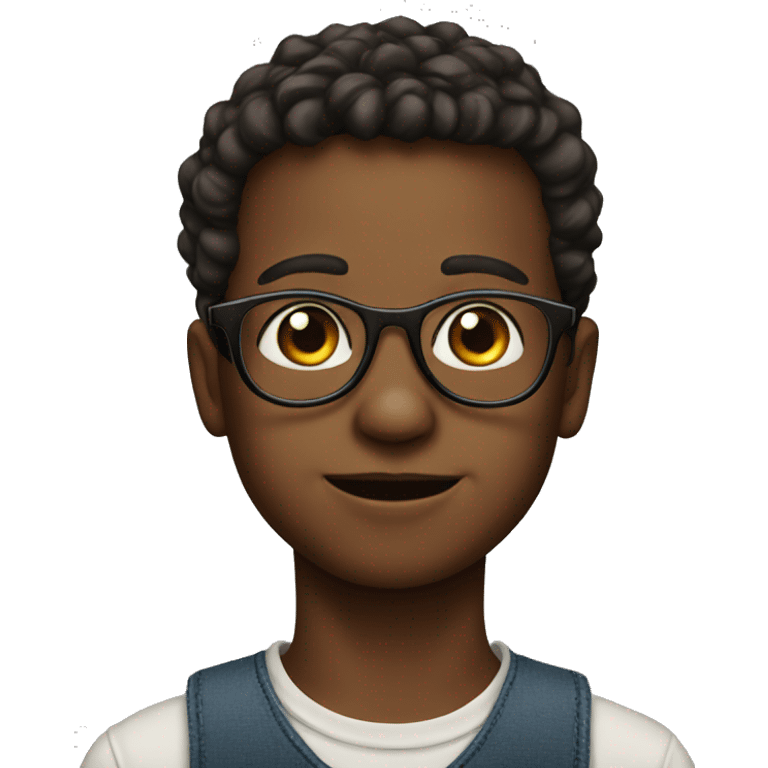 boy in glasses portrait emoji