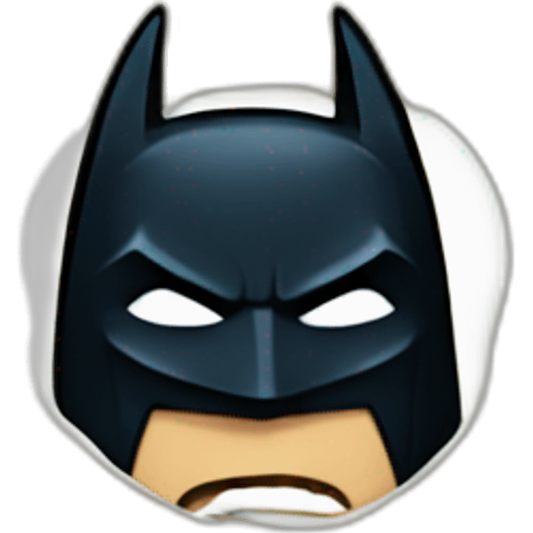 Batman hiding behind a bush  emoji