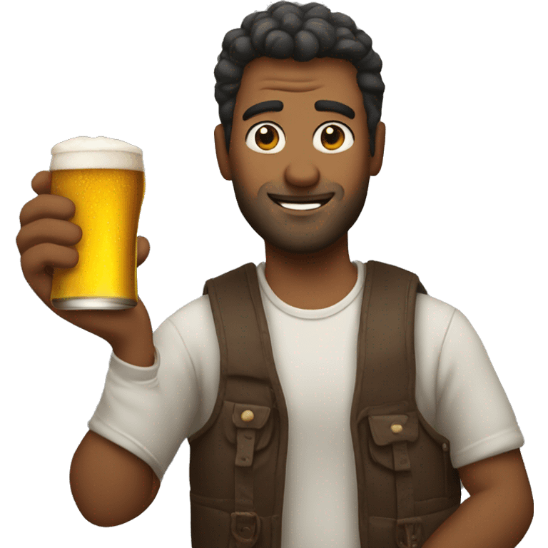 Guy with beer emoji