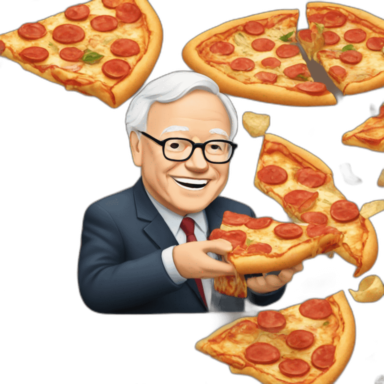 warren buffet eating pizza  emoji