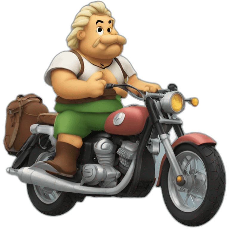 Obelix brun moto emoji